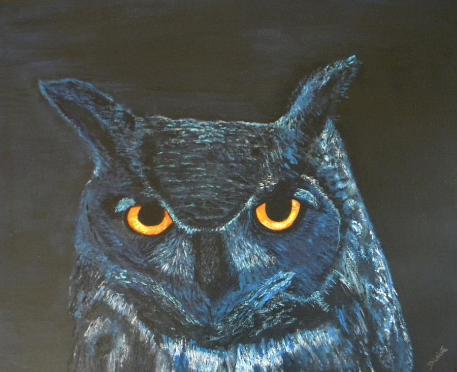 Midnight Owl Painting by Denise Hills