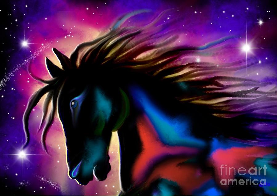 Midnight Stallion Painting