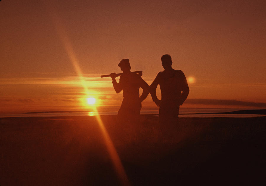 Sunset Photograph - Midnight Sun 1955 by George Cousins