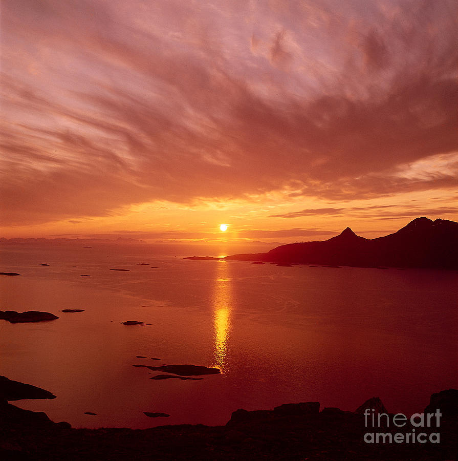 Midnight Sun, Norway Photograph by C. A. Peterson