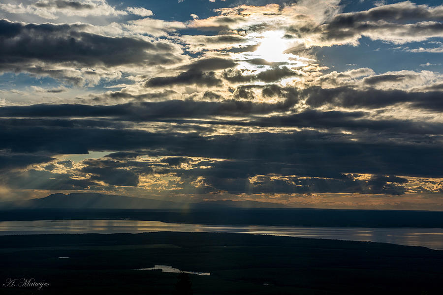 Midnight Sun Over Mount Susitna Photograph by Andrew Matwijec