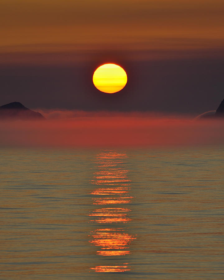Sunset Photograph - Midnight Sun by Tony Beck