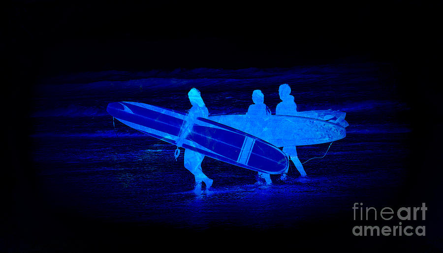 Midnight Surfers Photograph by Steve McKinzie