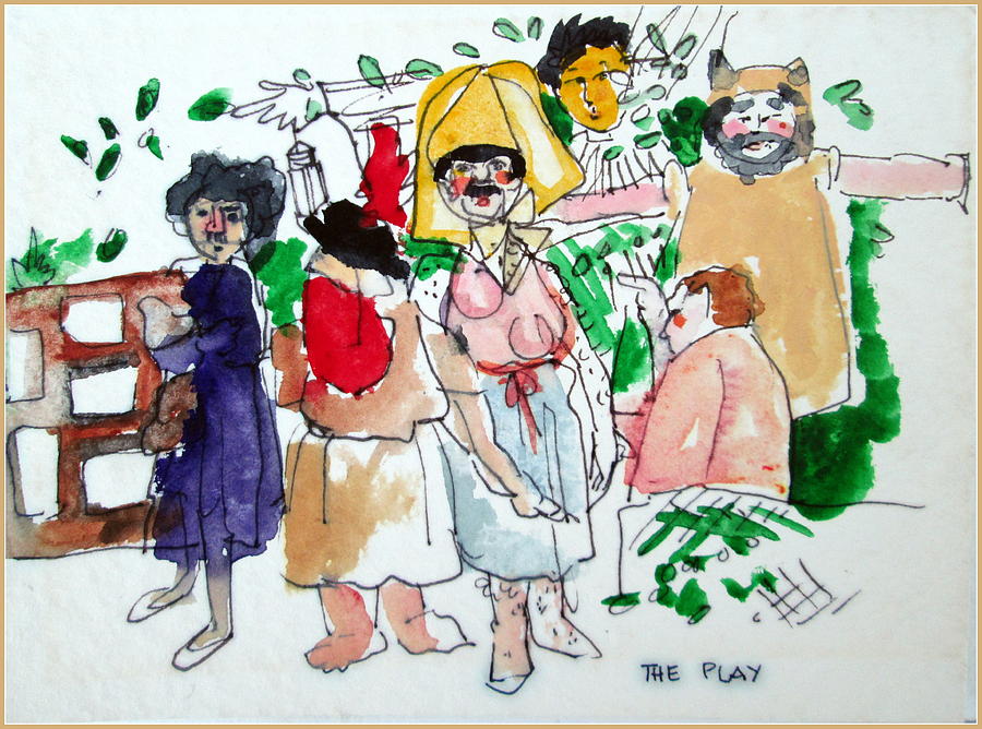 Actor Painting - Midsummer Nights Dream The Play by Mindy Newman