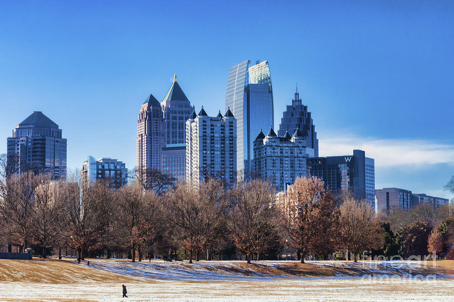 Midtown Atlanta in Winter Photograph by Diane Macdonald