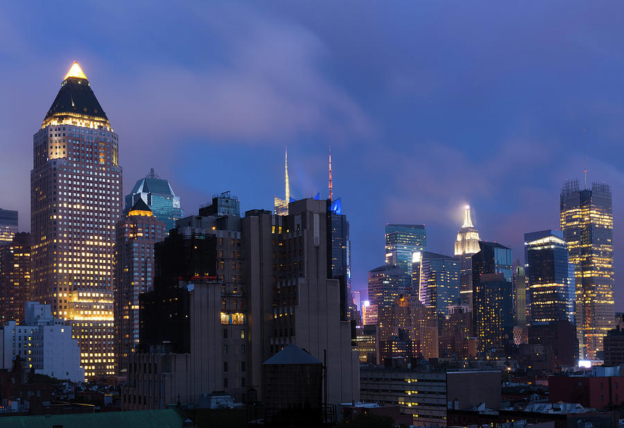 Midtown Manhattan Skyscrapers At Dusk Photograph by Future Light