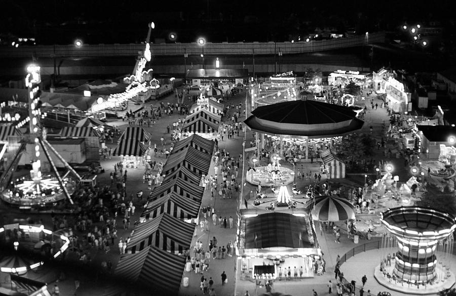 Midway Through The Fair After Dark Photograph by Pamela Critchlow