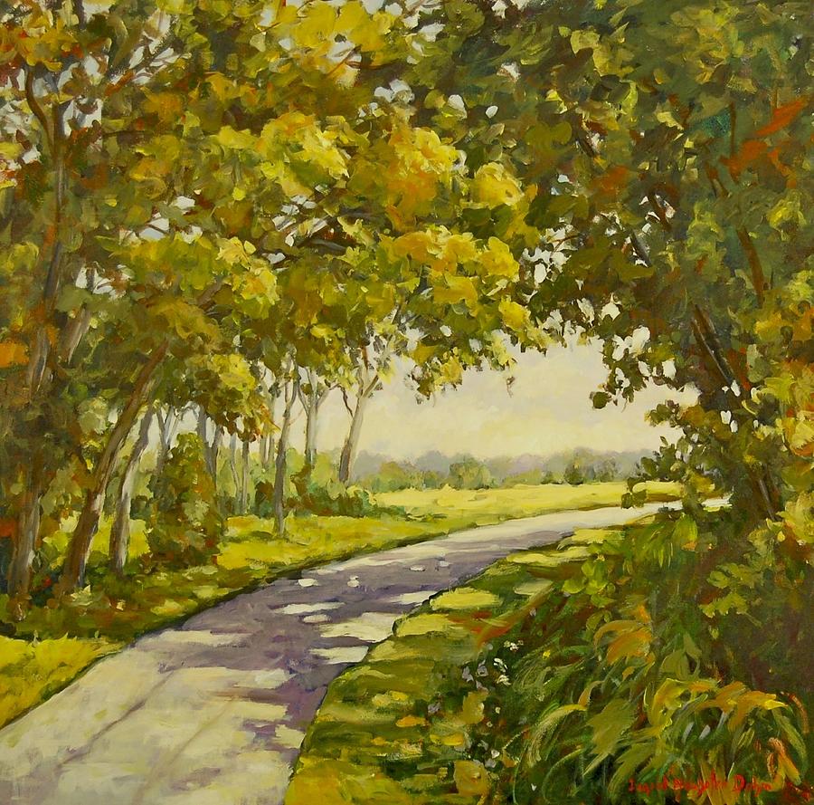 Midway Village Rockford Illinois Painting by Ingrid Dohm