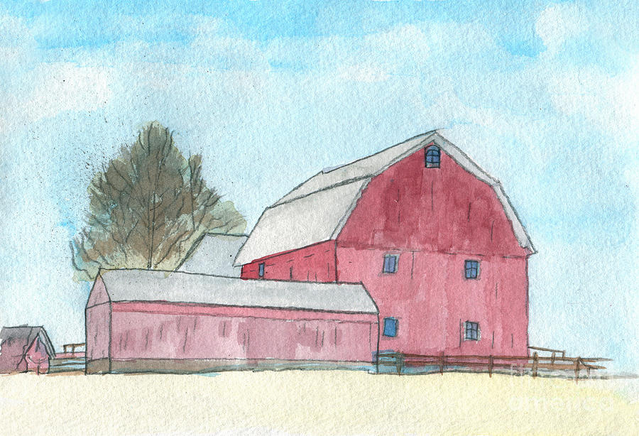 Midwest farmstead Painting by R Kyllo