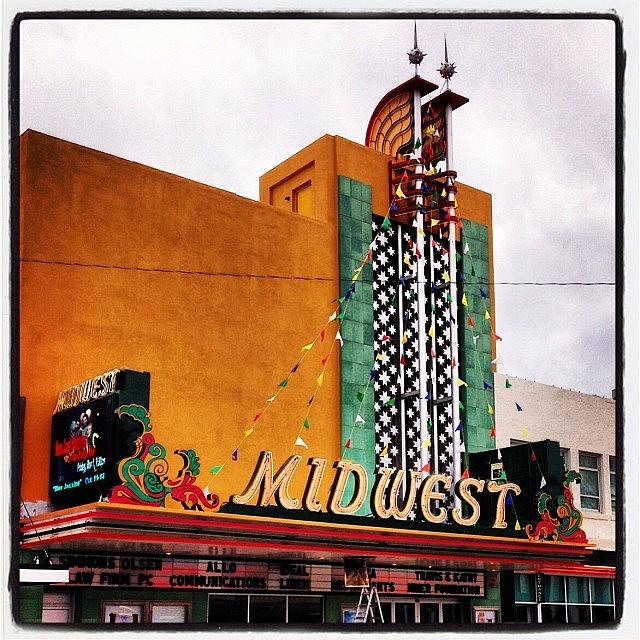 Movie Photograph - Midwest Theater  Scottsbluff Ne by M Hunter