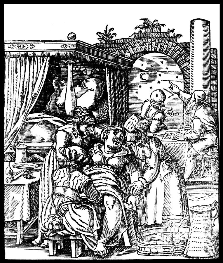 Midwifery And Astrology, 1580 Photograph by Science Source