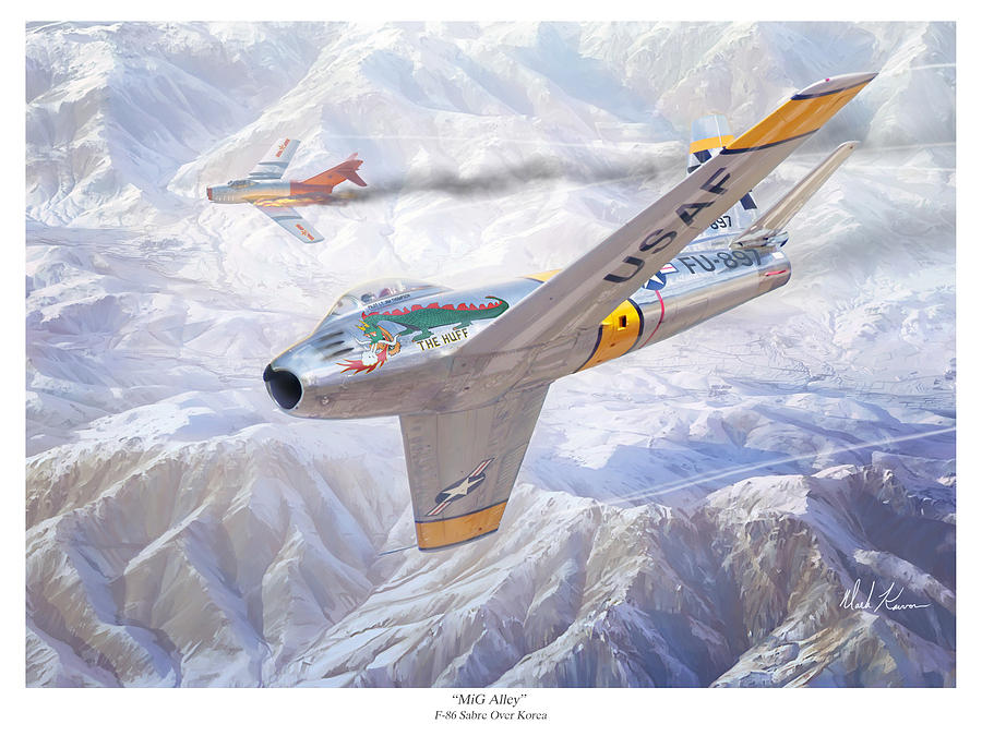 MiG Alley Painting by Mark Karvon