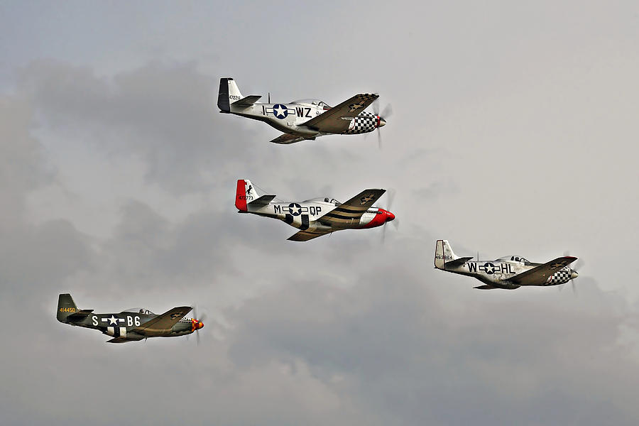 Mighty 8th P51 Mustangs  Digital Art by Pat Speirs
