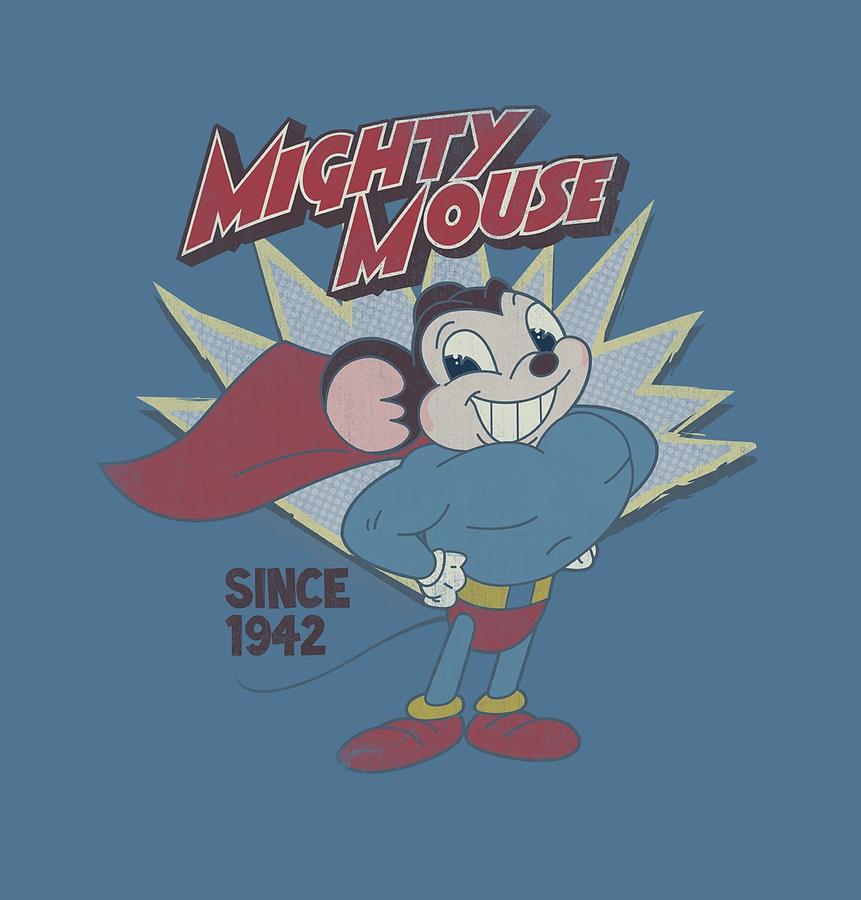 Superhero Digital Art - Mighty Mouse - 1942 by Brand A