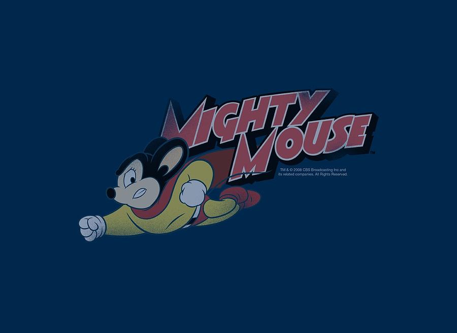 Superhero Digital Art - Mighty Mouse - Mighty Retro by Brand A