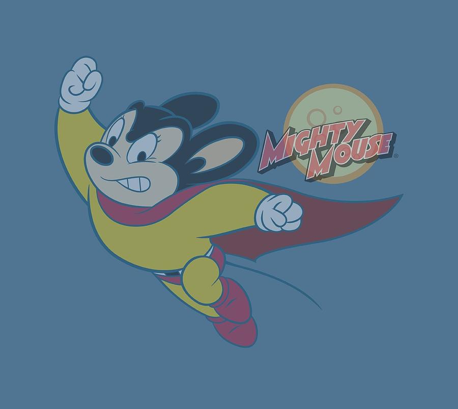 Superhero Digital Art - Mighty Mouse - To The Sky by Brand A