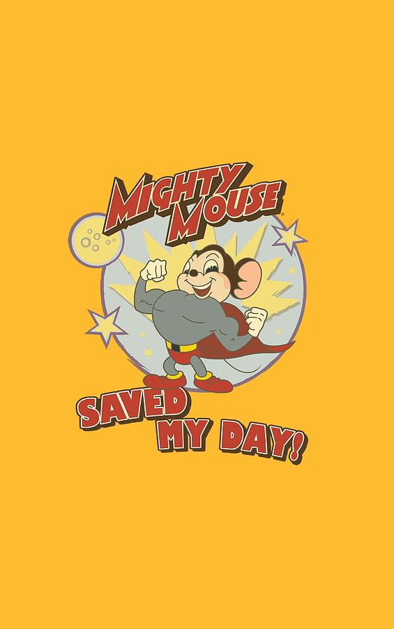 Superhero Digital Art - Mighty Mouse - Vintage Day by Brand A