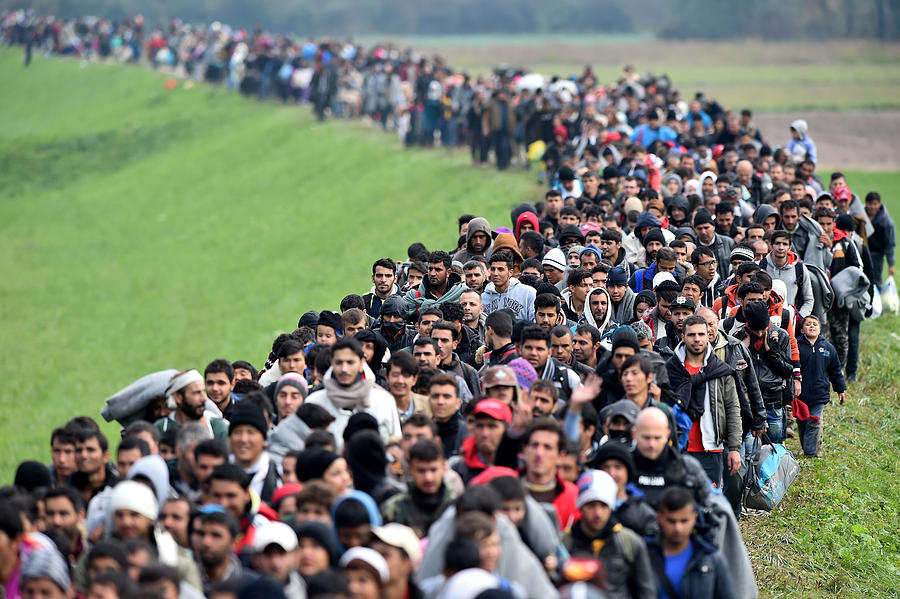 Migrants Cross Into Slovenia Photograph by Jeff J Mitchell