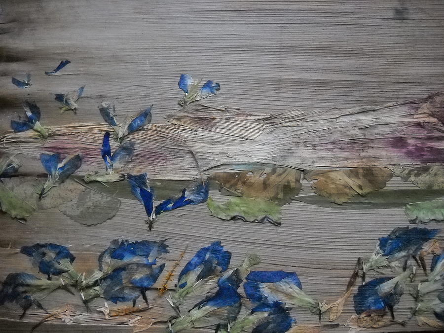 Blue Birds Mixed Media - Migrated Blue Birds  by Basant Soni