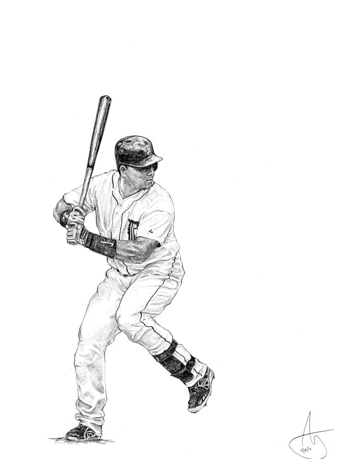 Miguel Cabrera Drawing by Joshua Sooter