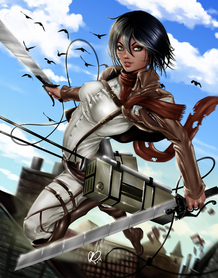 Mikasa Ackerman Painting by Pete Tapang