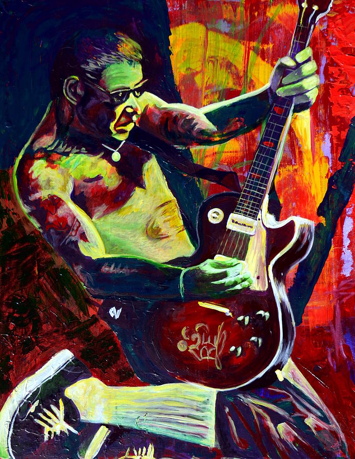 Social Distortion Painting - Mike Ness by Kat Richey