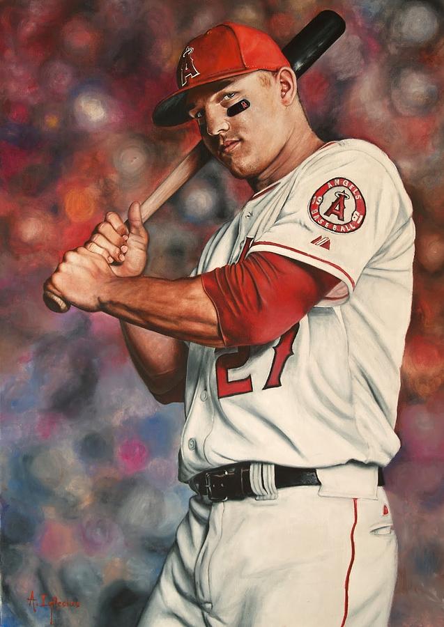 Mike Trout Painting by Agustin Iglesias - Fine Art America
