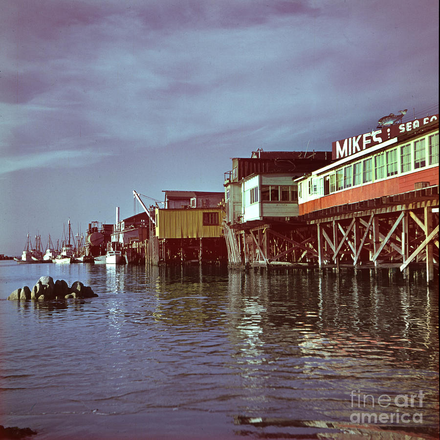 Monterey Photograph - Mikes Sea Food Fisherman Wharf Monterey circa 1960 by Monterey County Historical Society