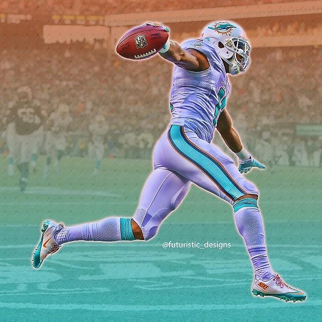 Dolphin Photograph - #mikewallace #miami #dolphins #nfl by Futuristic Designs