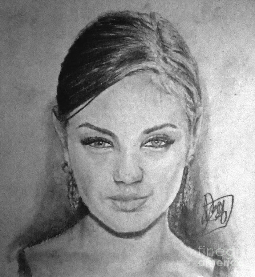Mila Kunis Drawing By Don Thomas 