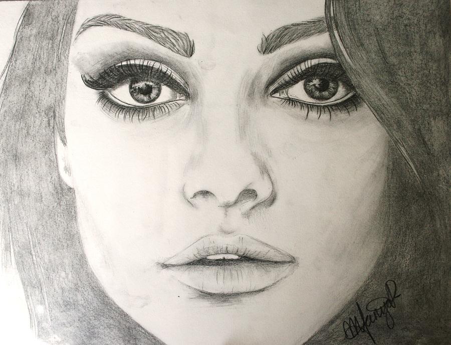 Mila Kunis Drawing By Tatyana Brichka Fine Art America 