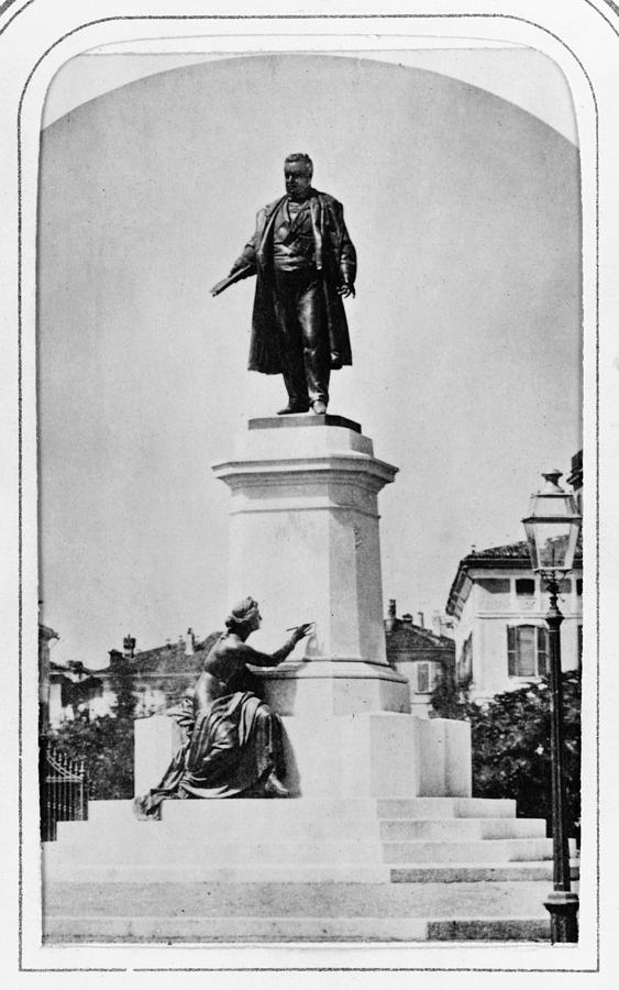 Milan Cavour Statue, C1869 Photograph by Granger