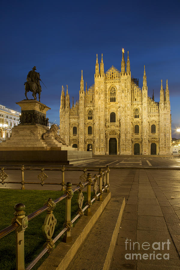 Milan Duomo at Twilight Photograph by Brian Jannsen
