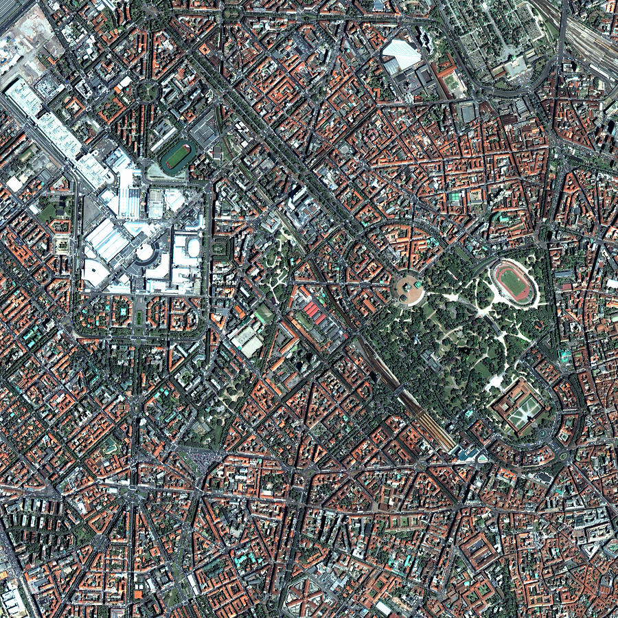 Milan Photograph by Space Imaging Europe/science Photo Library