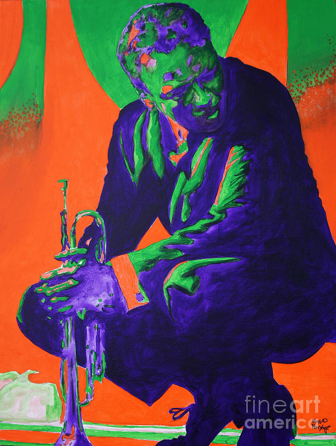 Jazz Painting - Mile Davis Say What? by Ronald Young
