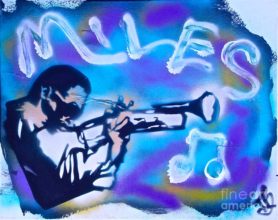 John Coltrane Painting - Miles Cloud 2 by Tony B Conscious