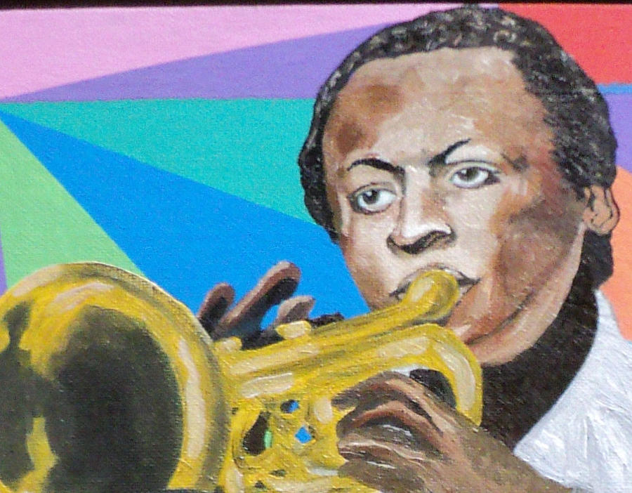 Miles Davis Painting by Angelo Thomas