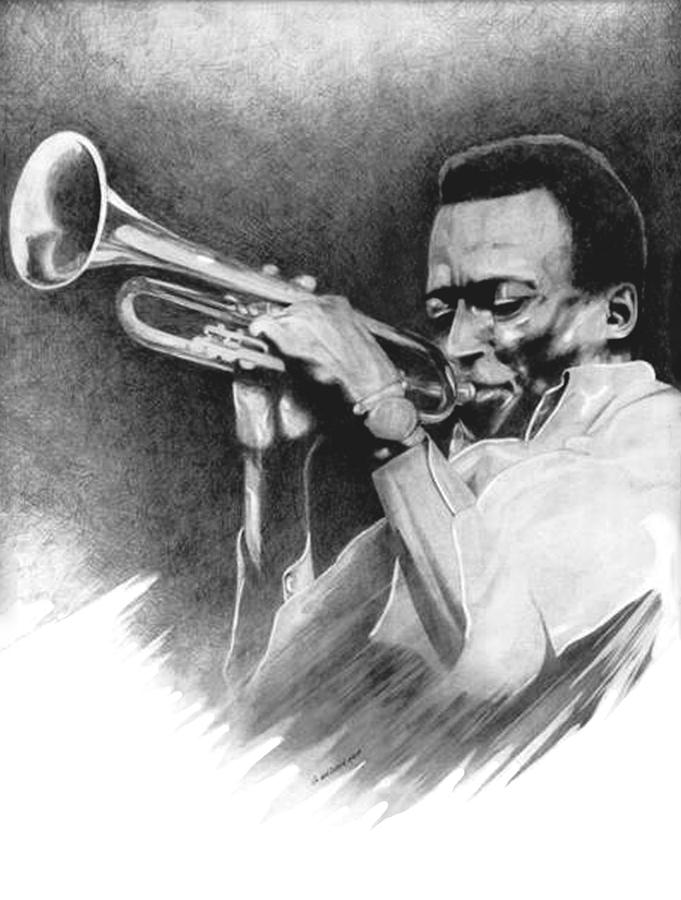 Miles Davis Drawing by Gordon Van Dusen - Pixels