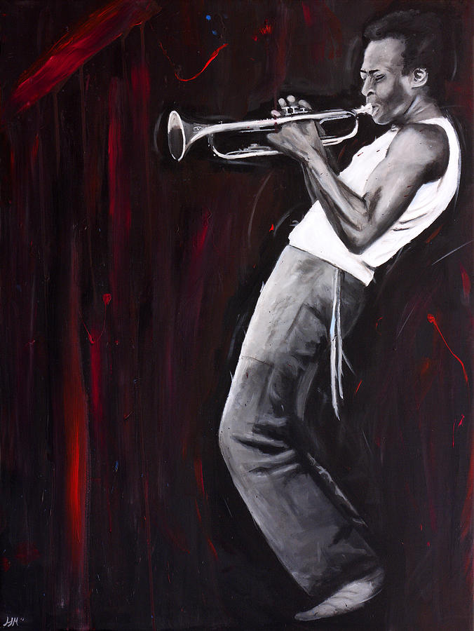 1950s Trumpeter Player Jazz Oil Painting