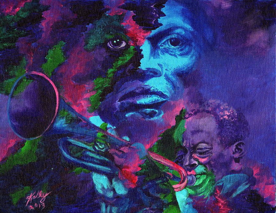 Miles Davis Painting by Kathleen Kelly Thompson