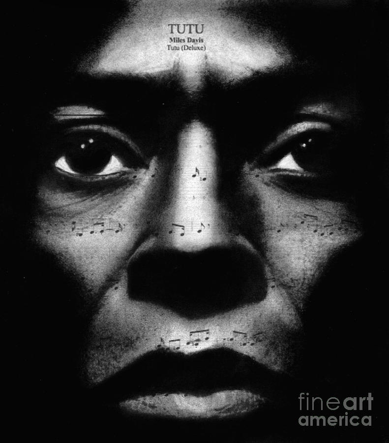 Miles Davis TUTU Drawing by Michael Cross - Fine Art America