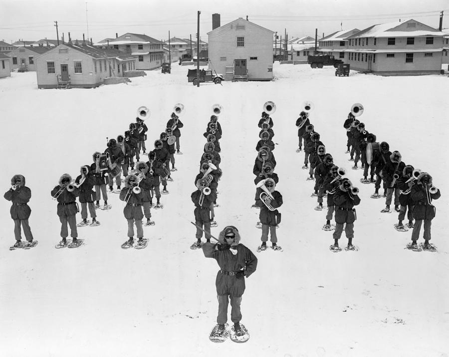 Military Band, 1953 Photograph by Granger
