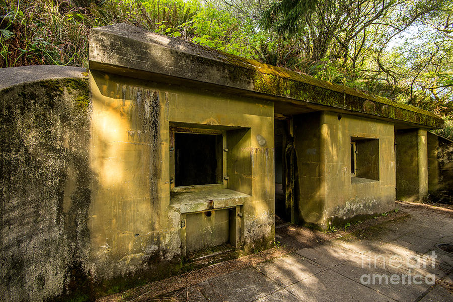 Bunker Photograph - Military Bunker - Battery Russell - Ft. Stevens Oregon by Gary Whitton
