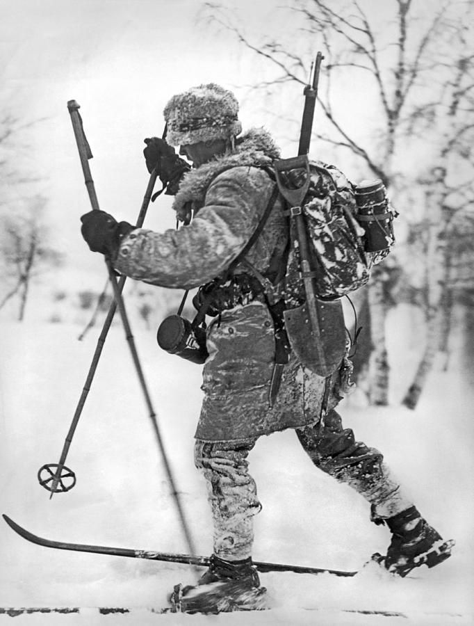 Military Cross Country Skiing Photograph by Underwood Archives