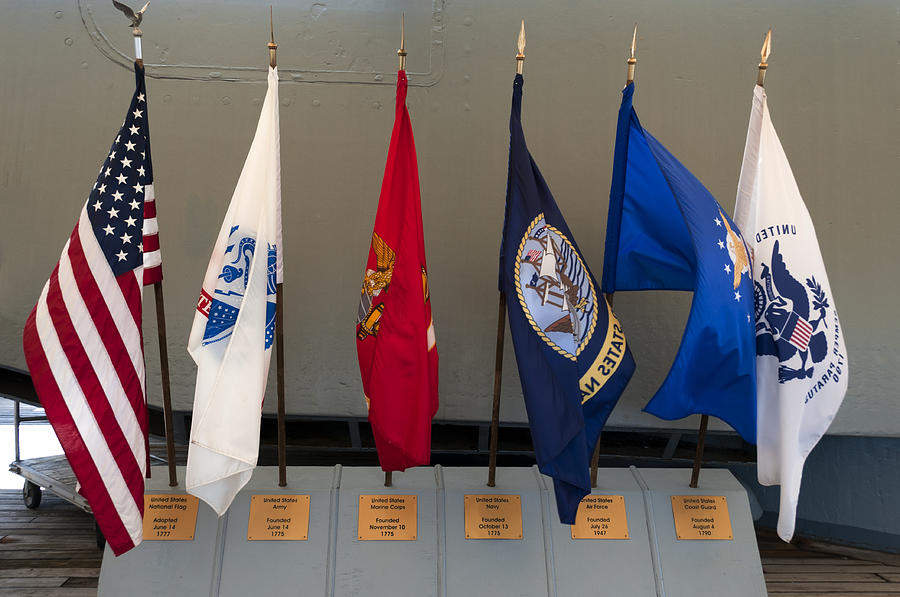 Military Flags Photograph by iShootPhotosLLC