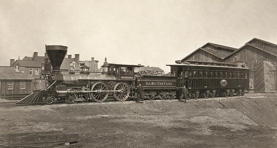 Military Locomotive, 1865 Photograph by Granger