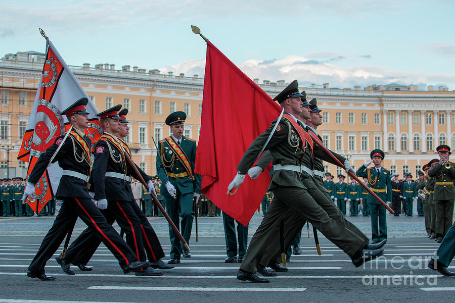 Military Parade On Palace Square Photograph by Holger Leue