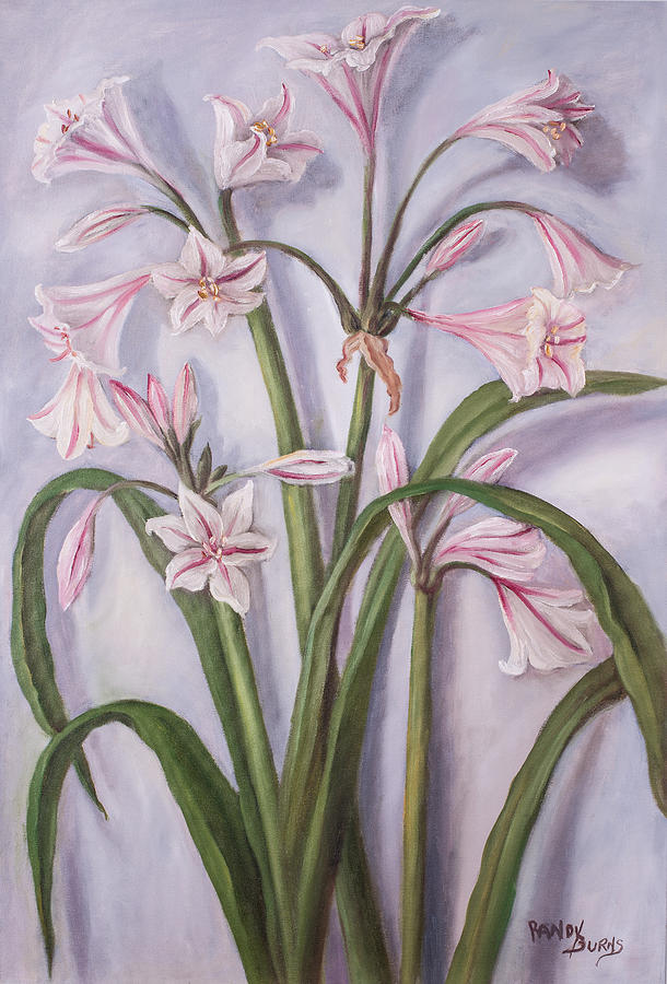 Milk and Wine Lily Painting by Rand Burns