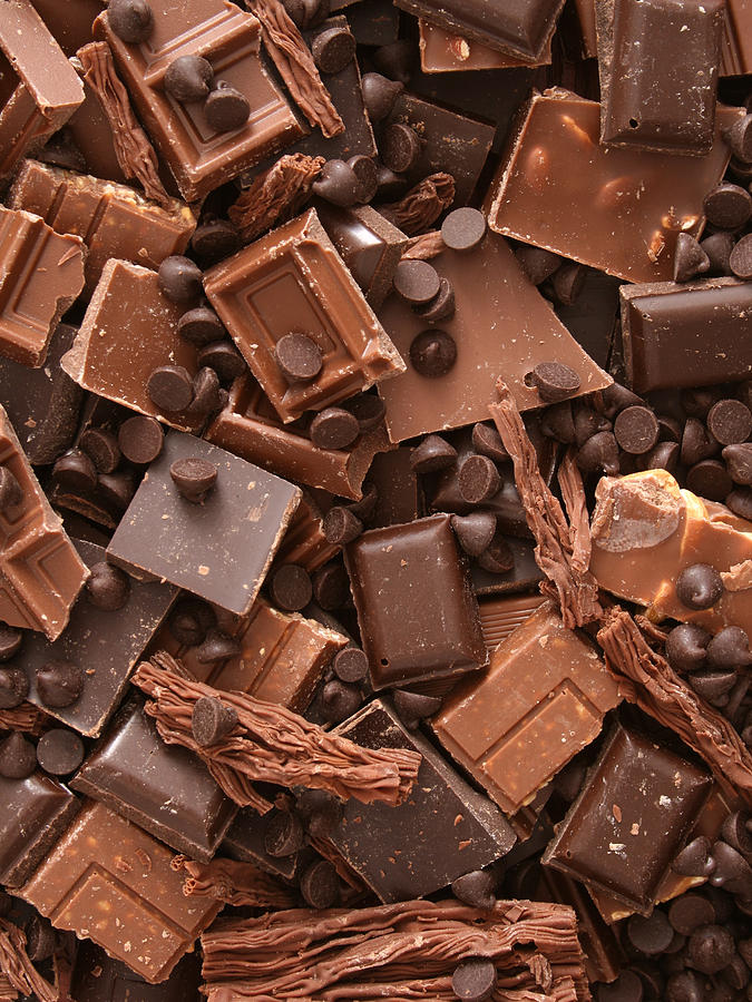 Milk chocolate chunks Photograph by FotografiaBasica
