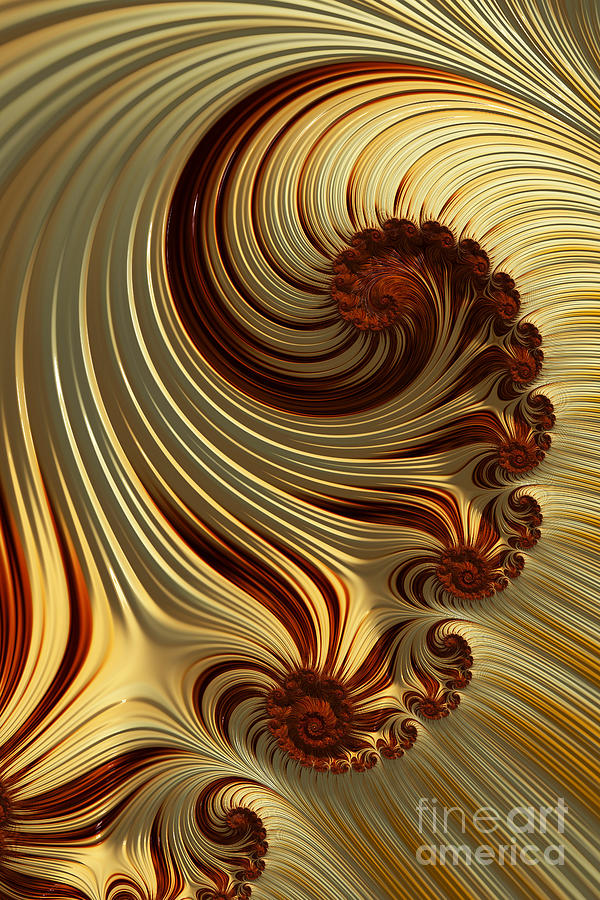 Abstract Digital Art - Milk Chocolate by Steve Purnell